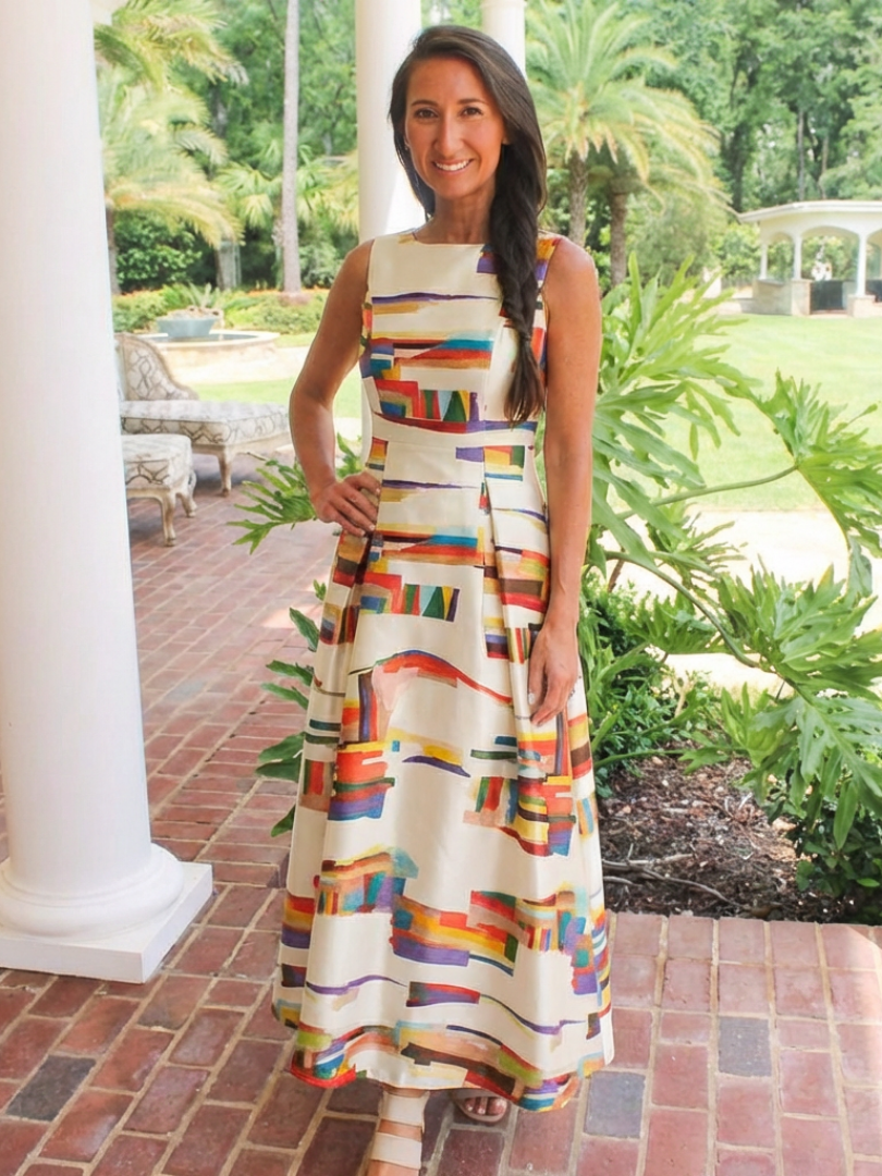 Women's Pleated Maxi Dress for Formal Event