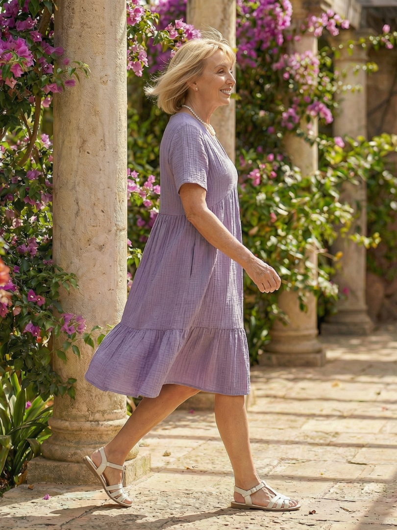 Women's Woven Dress with Textured Finish for Everyday Wear