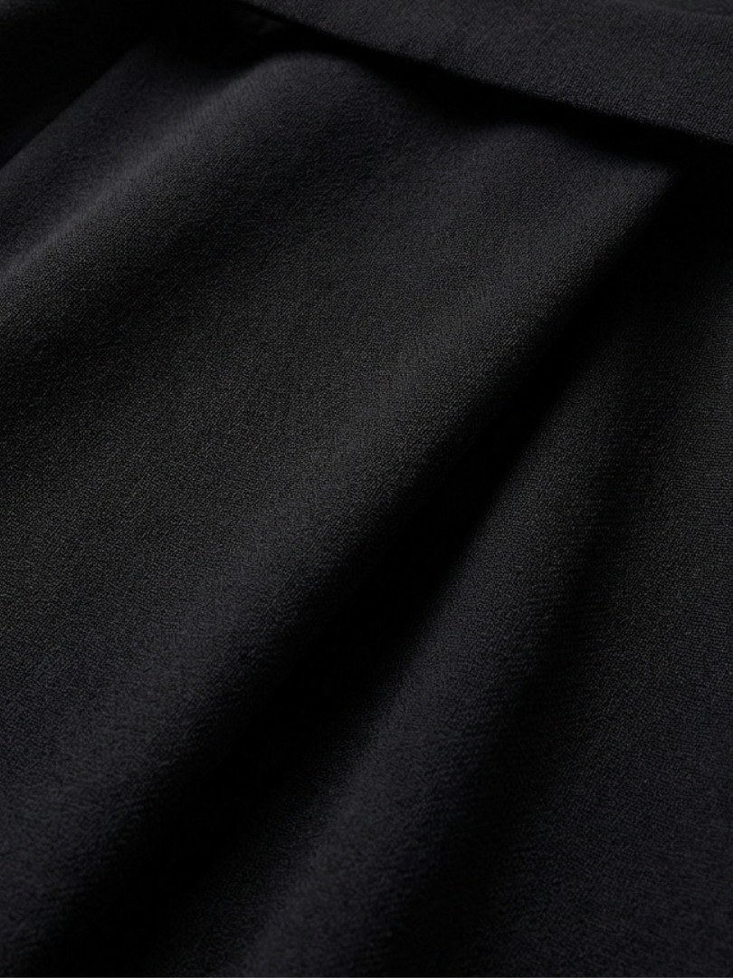 Women's Cape-Sleeve Midi Dress with Defined Waistline