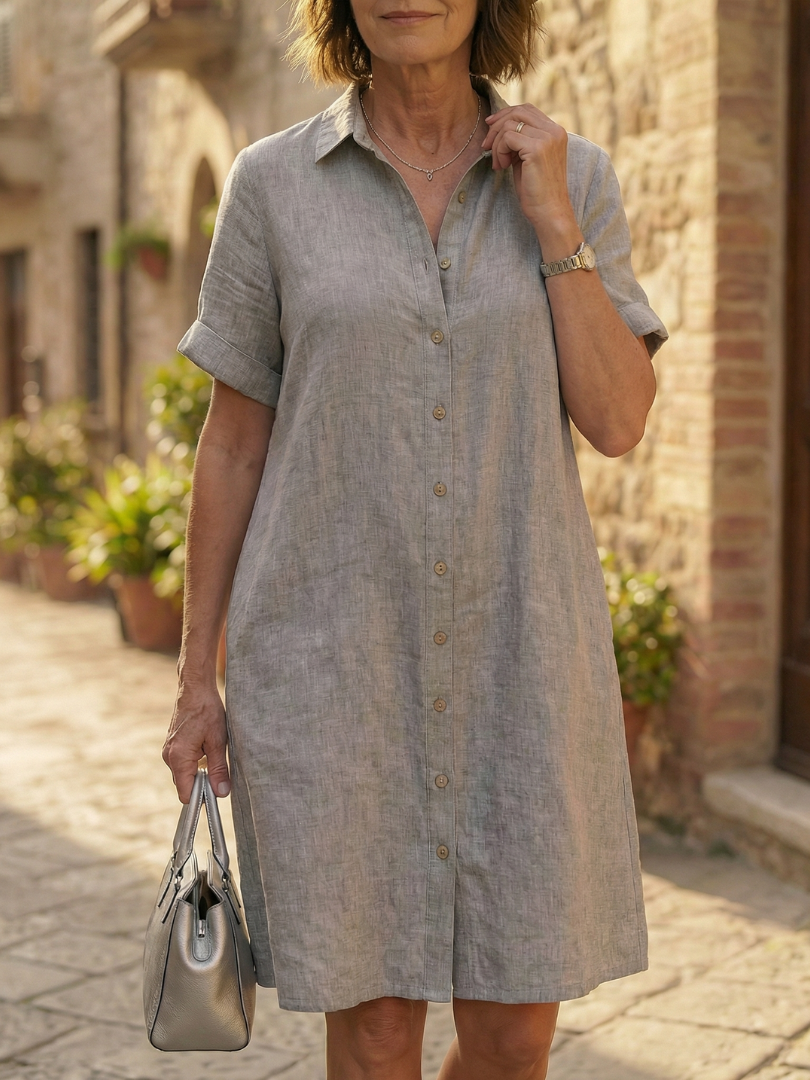 Women's Casual Dress with Button Front for Everyday Wear