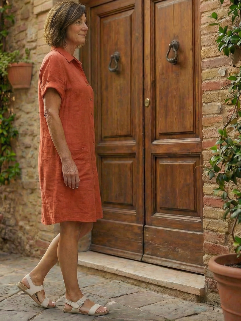 Women's Casual Dress with Button Front for Everyday Wear