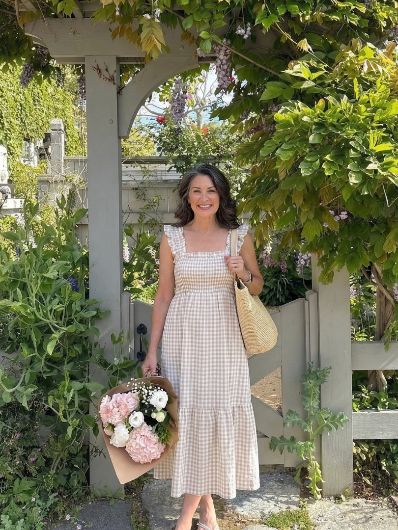 Women's Casual Maxi Dress with Smocked Bodice for Casual