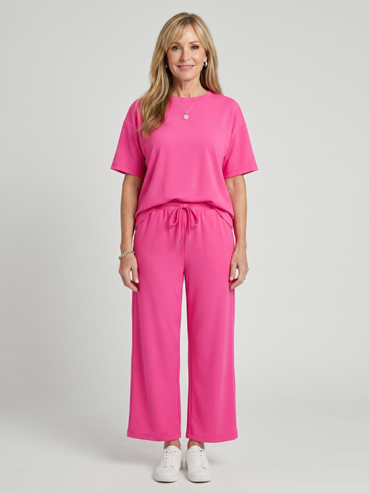 Women's Drawstring Pants Set with Sleeves for Everyday