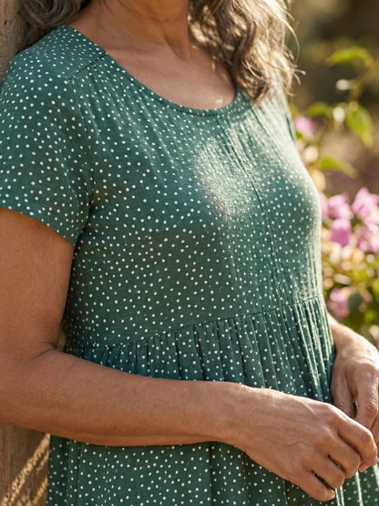 Women's Dress with Round Neckline for Everyday Wear