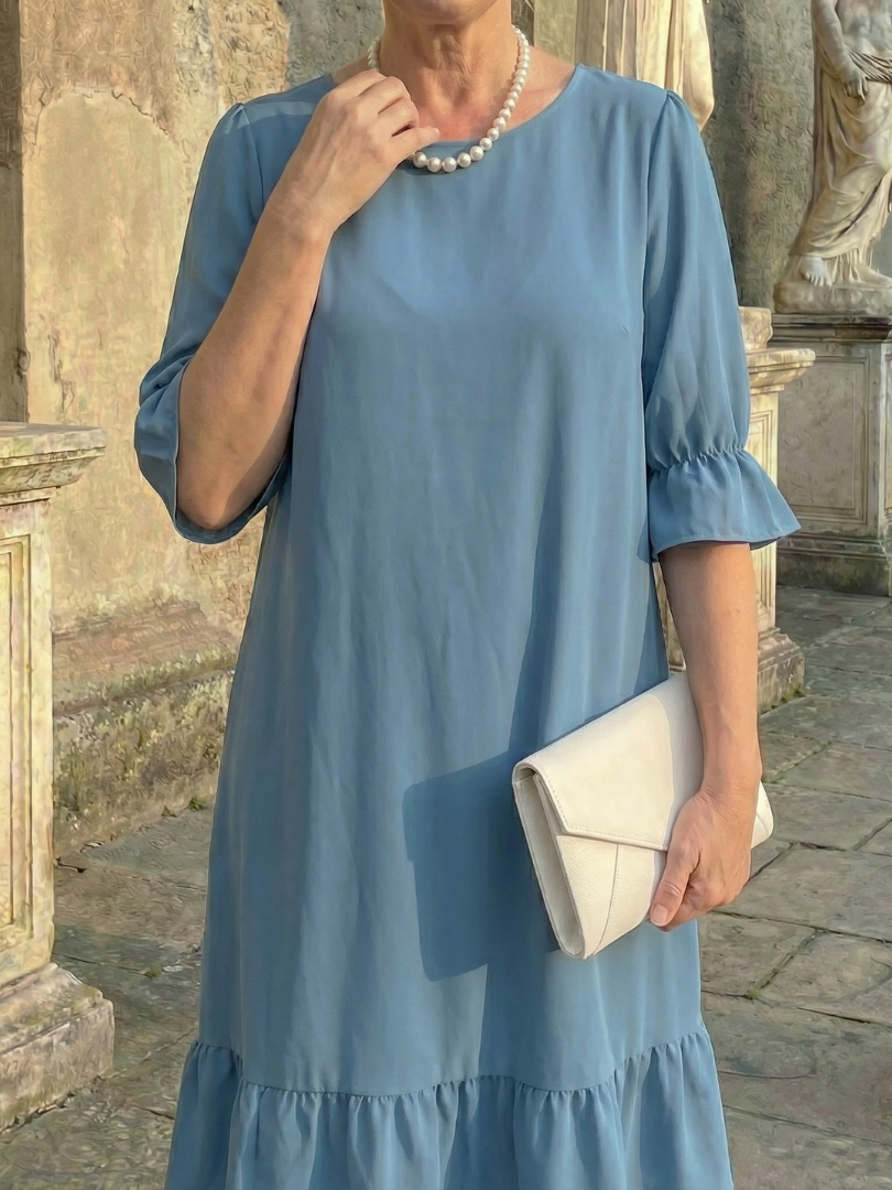 Women's Dress with Ruffle Cuffs for Casual Outings