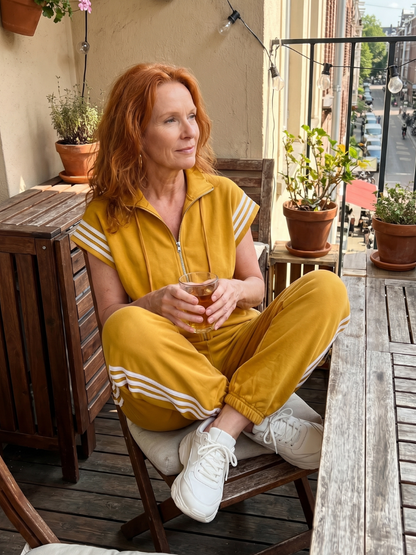 Women's Jumpsuit with Zip Front Stripe Panel for Daywear