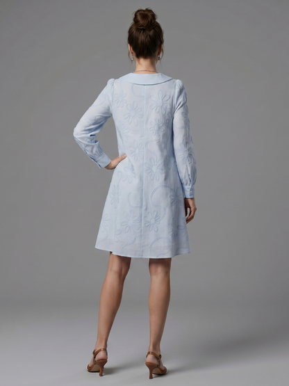 Women's Knee Length Dress with Button Front for Everyday