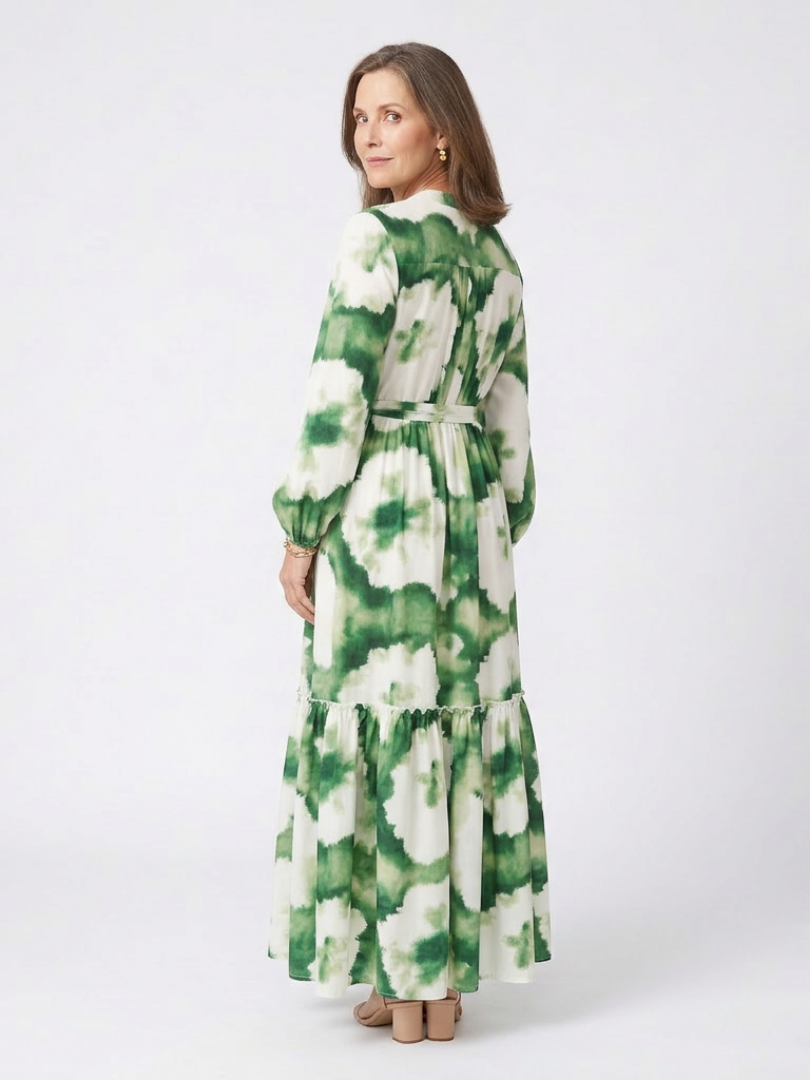 Women's Maxi Dress with Waist Tie for Everyday Wear
