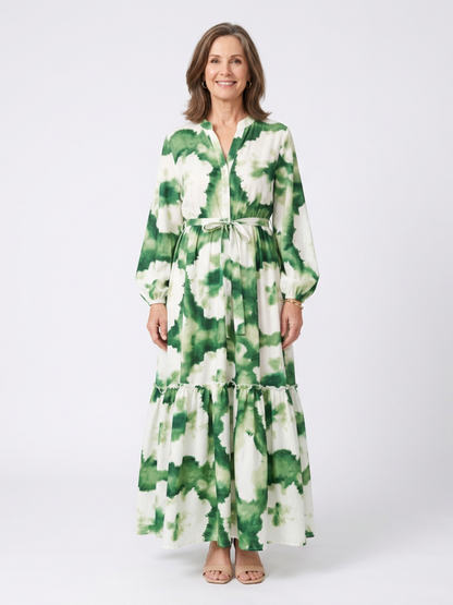Women's Maxi Dress with Waist Tie for Everyday Wear