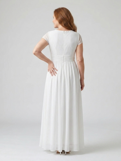Women's Maxi Dress with Wrap Bodice for Formal Occasions