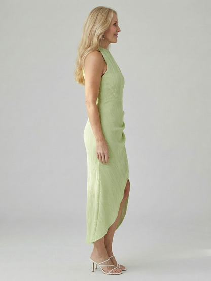 Women's Midi Dress with Light Structure for Daytime Wear