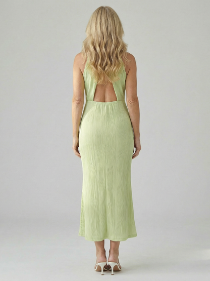 Women's Midi Dress with Light Structure for Daytime Wear