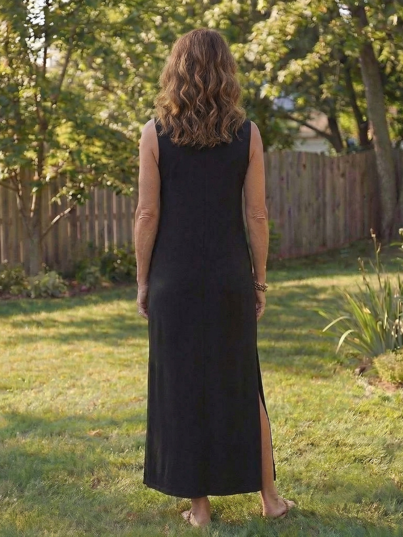 Women's Midi Dress with Pockets for Everyday Wear