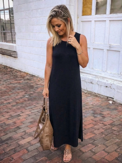 Women's Midi Dress with Pockets for Everyday Wear