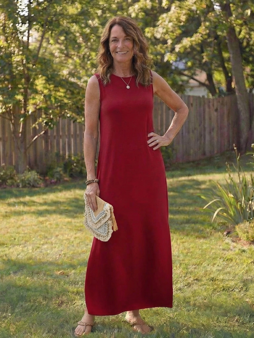 Women's Midi Dress with Pockets for Everyday Wear