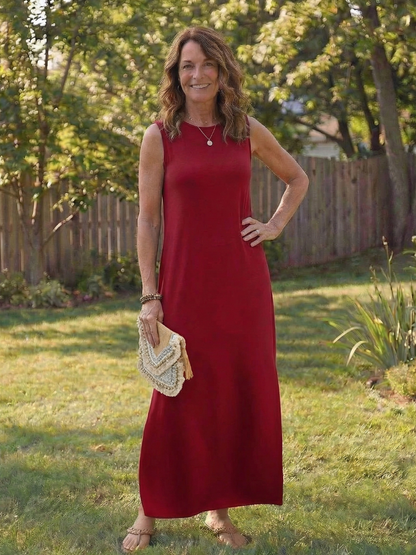 Women's Midi Dress with Pockets for Everyday Wear