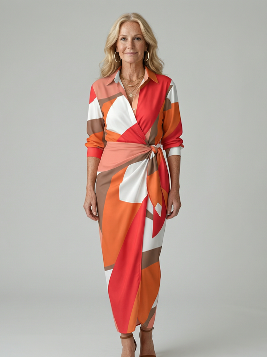 Women's Midi Dress with Smooth Form for Workwear &amp; Daywear