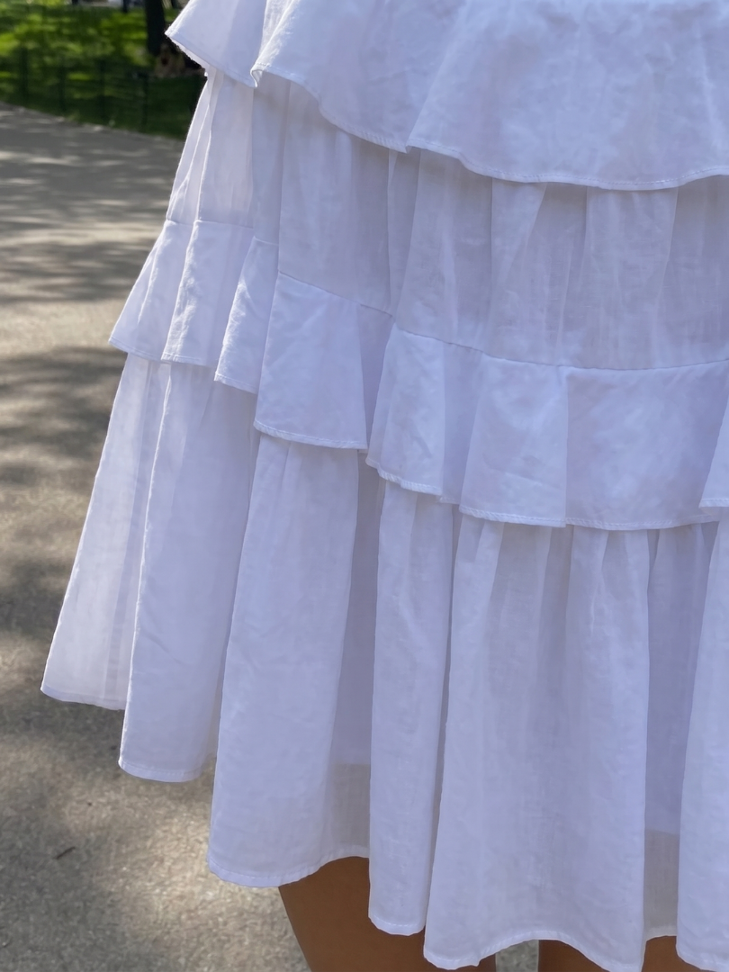 Women's Mini Dress with Tiered Ruffles for Warm Days