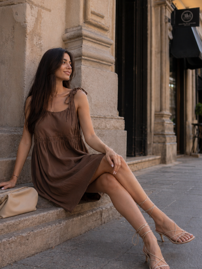 Women's One-Shoulder Dress with Elastic Waist for Summer