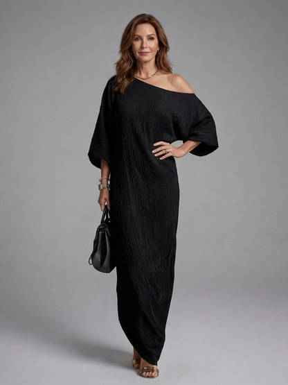 Women's One Shoulder Maxi Dress with Relaxed Fit for Summer