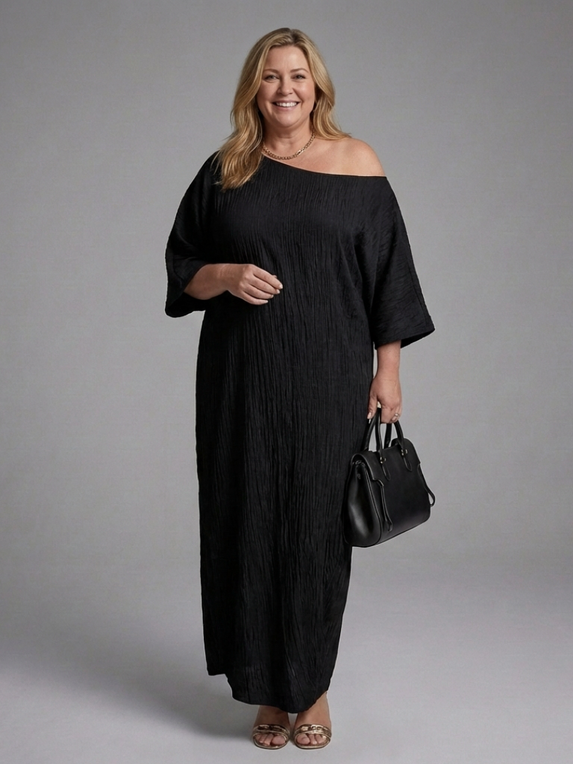 Women's One Shoulder Maxi Dress with Relaxed Fit for Summer