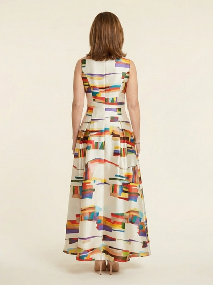 Women's Pleated Maxi Dress for Formal Event