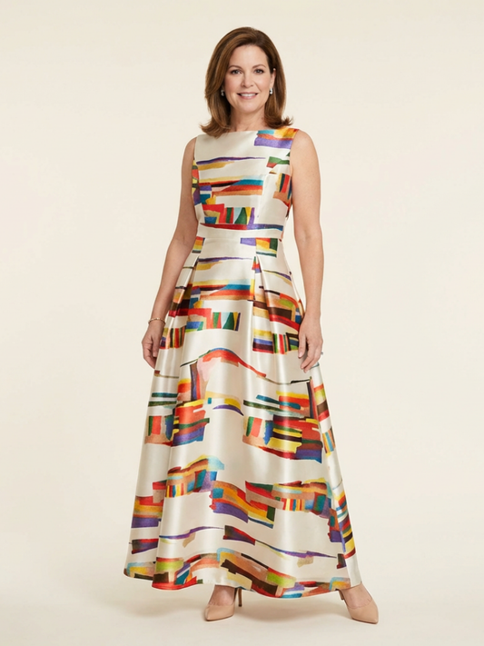 Women's Pleated Maxi Dress for Formal Event