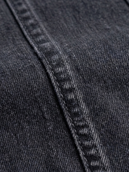 Women's Sleeveless Denim Dress with Zip Front Seamed for Work