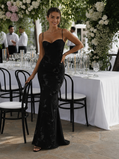 Women's Spaghetti Strap Maxi Dress for Evening Wear