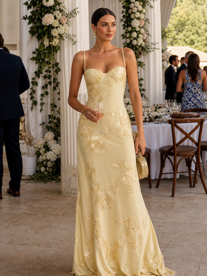Women's Spaghetti Strap Maxi Dress for Evening Wear