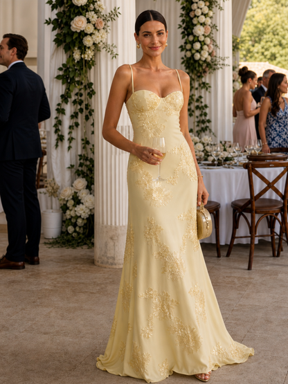 Women's Spaghetti Strap Maxi Dress for Evening Wear