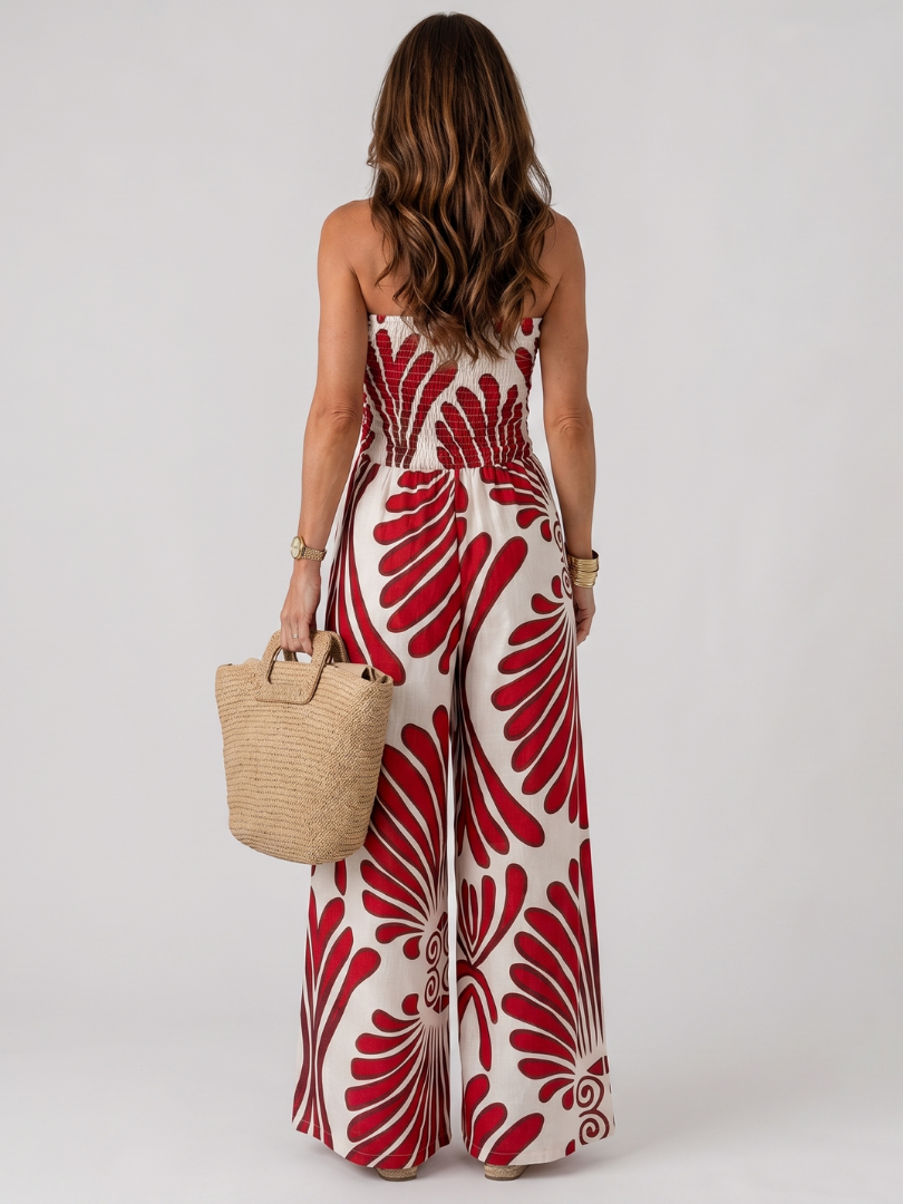Women's Strapless Maxi Dress with Flowing Silhouette for Resort Days