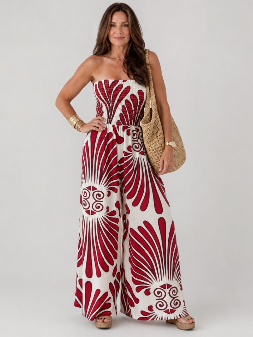 Women's Strapless Maxi Dress with Flowing Silhouette for Resort Days