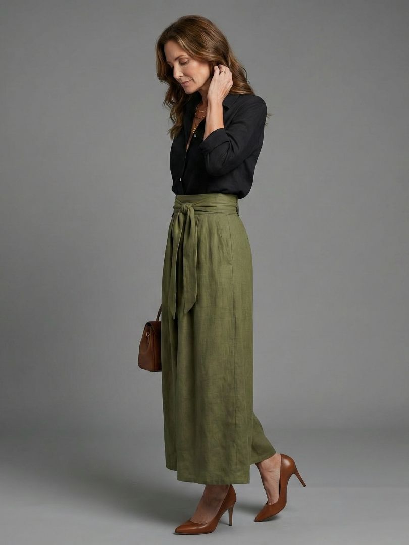 Women's Two Piece Set with Lightweight Blouse for Everyday