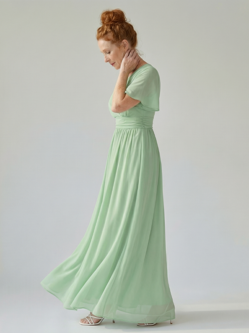 Women's Wrap Maxi Dress with V-Neck for Summer Days