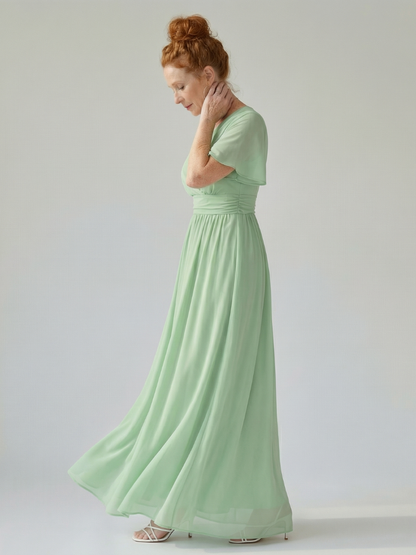 Women's Wrap Maxi Dress with V-Neck for Summer Days
