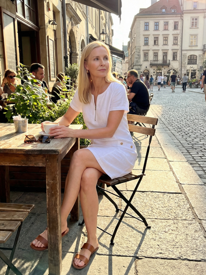 Women's Zip Neck Dress with Pocket Detail for Everyday Wear